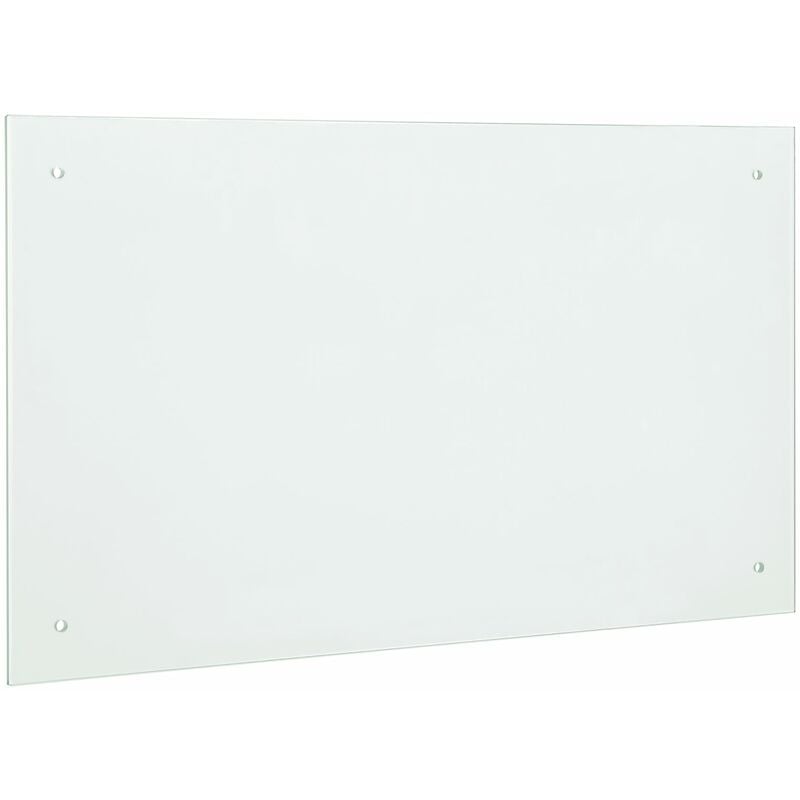 Fond de hotte 90 x 50 cm fixation inclus verre dépoli blanc