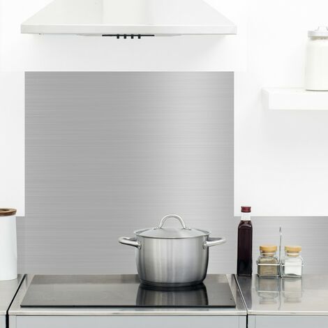Fond de hotte ALU : L 90cm x H 70cm Alu Brossé - Gris