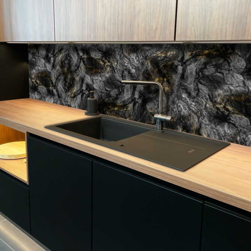 Fond de hotte Aluminum Pierre - 99deco - L70xH90 cm Ep.3 mm