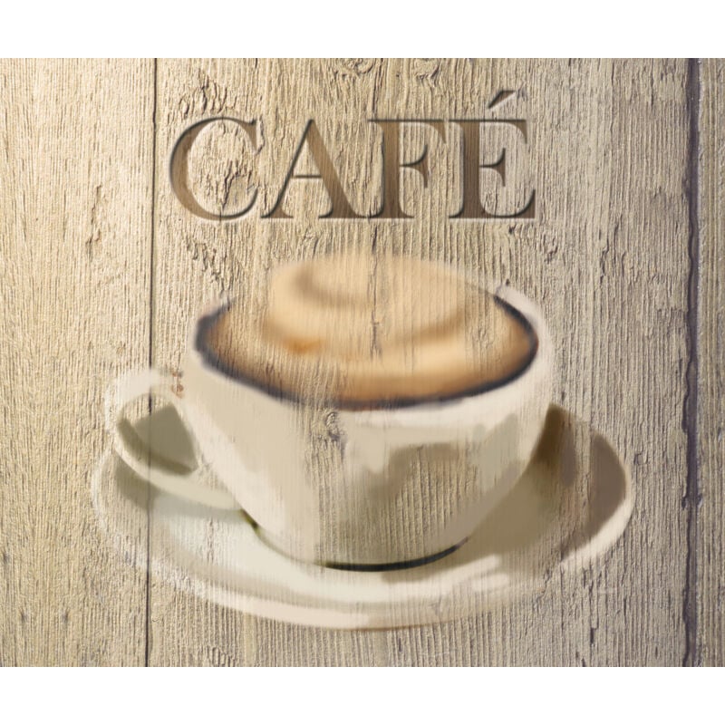 WENKO Fond de hotte, crédence cuisine verre 'Café', verre trempé, 60x50 cm, multicolore