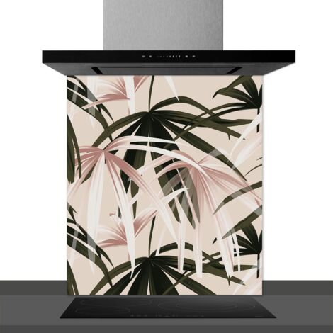 Fond de hotte décorative, bambous multicolore 60x70 Fond de hotte