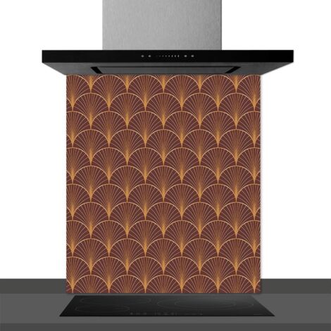 Fond de hotte décorative, gasby orange 60x70 Fond de hotte