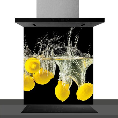 Fond de hotte décorative, sicile juice jaune 60x70 Fond de hotte