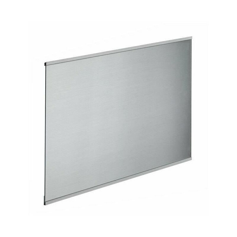 Fond de hotte en verre de 5mm d'épaisseur style inox - 90x70cm