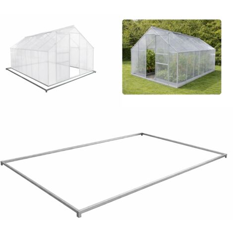 Fondation serre de jardin 496x251x12 cm - cadre acier galvanisé