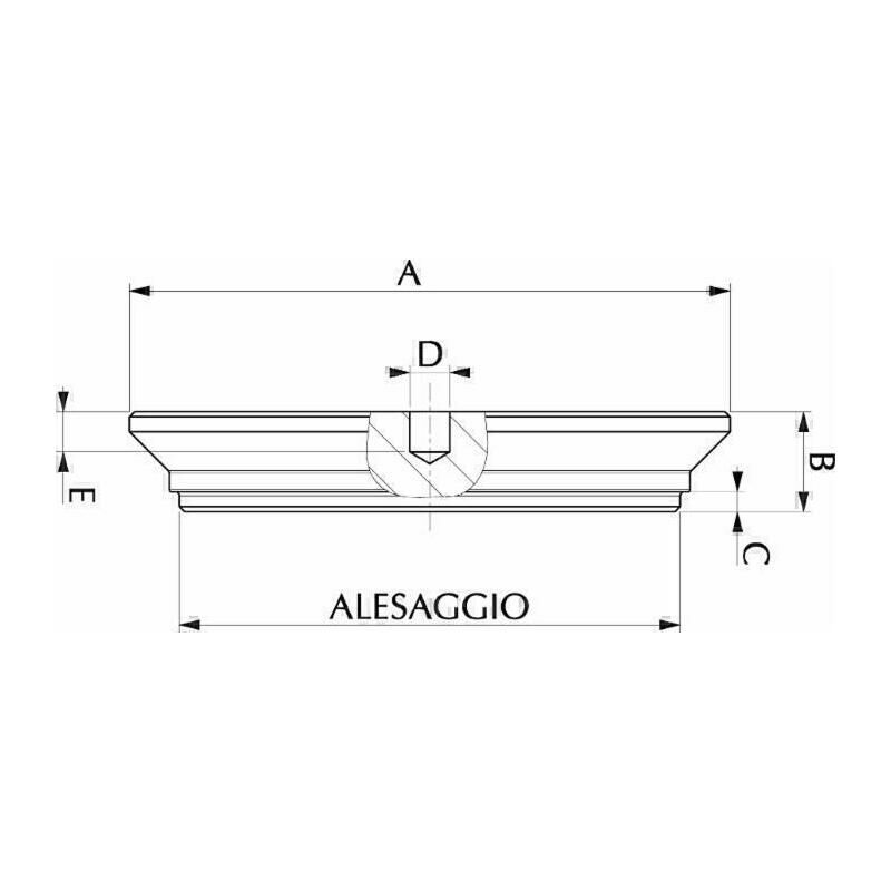 Fondello con foro spina al.35 78732
