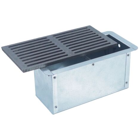Fonderia Bongiovanni – Grille en fonte 29,5 x 15 cm – Tiroir ramasse-cendres H 14 cm – Améliore le tirage cheminée – Pour cendres et braises