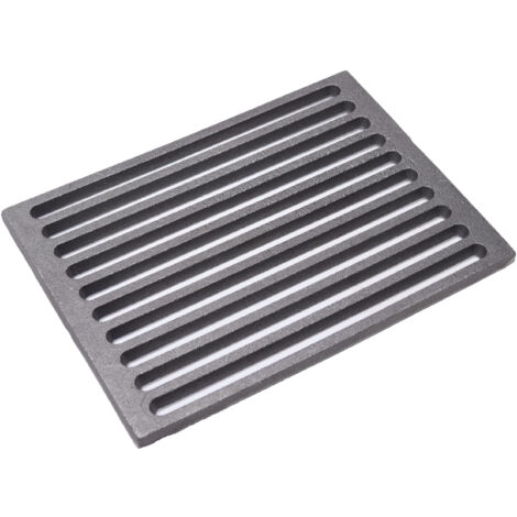 Fonderia Bongiovanni – Grille en fonte 30 x 22 cm pour cheminée et poêle – Collecte cendres – Améliore le tirage du conduit de fumée