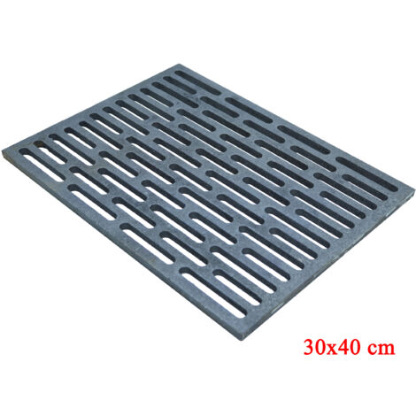 Fonderia Bongiovanni – Grille en fonte pour cheminée et poêle – Dimensions 30x40 cm – Circulation d'air optimale pour tirage amélioré – Compatible cheminées standards