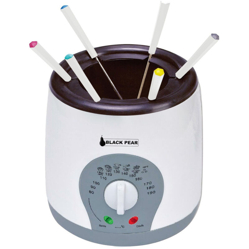 BLACKPEAR Fondue-Friteuse &eacute;lectrique - 1L - 800W - 6 personnes - Blacpear BFR090 