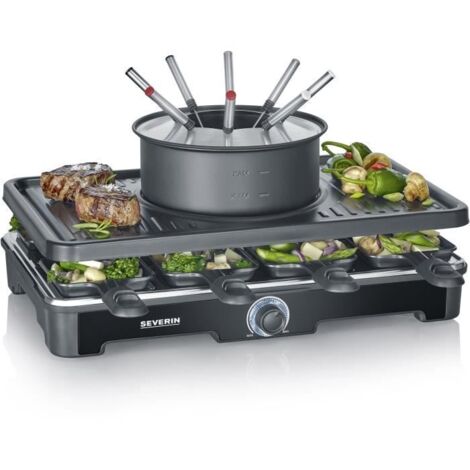 Fondueraclette combined 8 pans 2in1 rg 2347