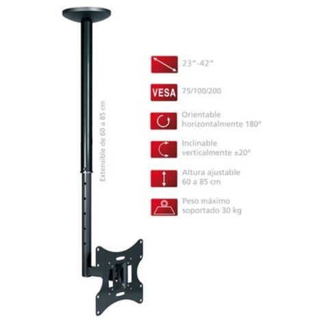 Fonestar STV-666N staffa per monitor 106,7 cm (42") Nero soffitto