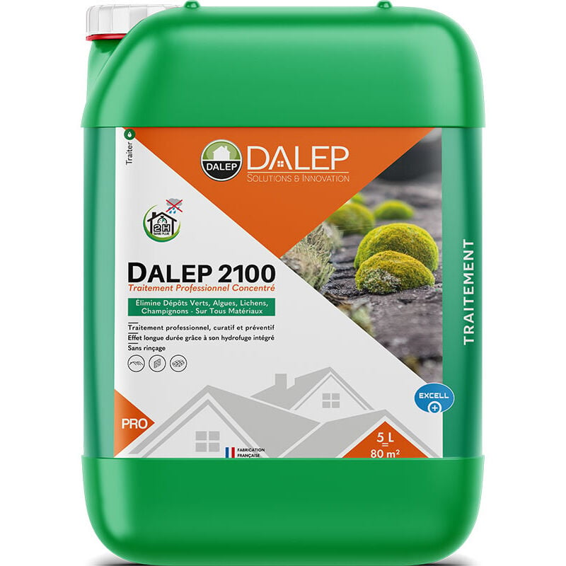 Dalep - Bidon de 5L fongicide 2100 professionnel (pour 80m²) 121005 - Noir