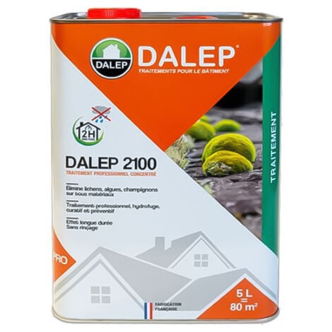 Fongicide et Antimousse professionnel DALEP 2100 - 121005 - Concentré - Bidon de 5 Litres