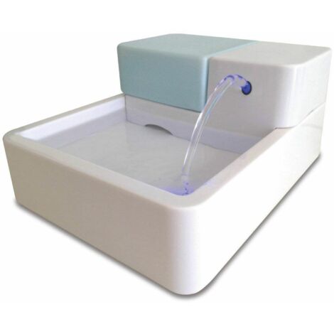 Fontaine à boire automatique pour animaux de compagnie à LED avec filtre à charbon et distributeur d'eau en circulation Fontaines à boire pour animaux de compagnie (1,8 L, 20 × 25 × 11 cm)