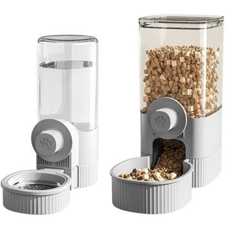 Fontaine à boire pour chat, 2 pièces, distributeur automatique de nourriture et d'eau pour chat, mangeoire suspendue anti-fuite pour tous les chats