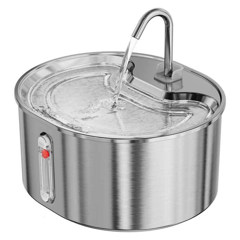 Fontaine à boire pour chat, 3,2 l, fontaine à boire ultra silencieuse pour chat avec fenêtre à plusieurs niveaux, fontaine à boire pour animaux de