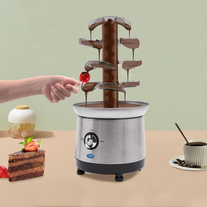 Senderpick - Fontaine à chocolat à 4 étages Machine électrique à fontaine à chocolat 150-190W