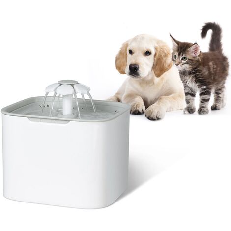 Fontaine à eau 2L pour chien et chat distributeur automatique - Blanc