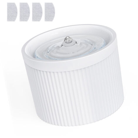 Fontaine à eau automatique 2L pour animaux de compagnie : distributeur d'eau électrique silencieux avec gamelle pour chats, chiens et autres animaux.