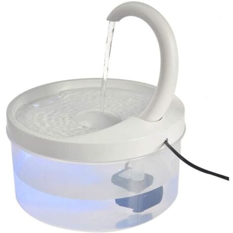 Fontaine à Eau - Automatique - 2L - Vision Nocturne LED - Pompe Silencieuse - Pour Chat