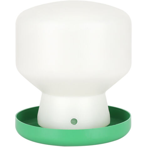 Fontaine à Eau Automatique pour Oiseaux, Distributeur de Boisson Vert pour Pigeons et Perroquets avec Couvercle Blanc