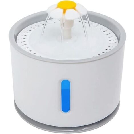 Fontaine à eau automatique USB pour chat avec éclairage LED, lot de 5 filtres, abreuvoir silencieux pour chiens et chats, distributeur d'eau pour animaux de compagnie