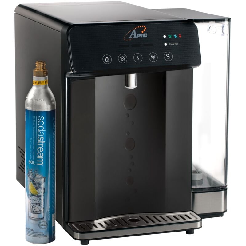 Apic - Fontaine à Eau Professionnelle autonome avec réservoir : froide, chaude, tempérée et gazeuse