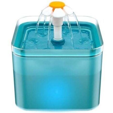 Fontaine a Eau Chat, Fontaine à Eau pour Chat Ultra Silencieux, Fontaine a Eau avec Lumière LED, 2 litres, Filtration Multiple, Fournir de l'eau Courante, Trois Modes D'écoulement de l'eau--