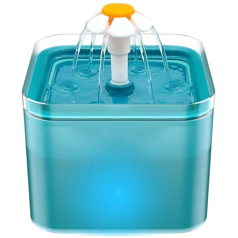 Fontaine a Eau Chat, Fontaine à Eau pour Chat Ultra Silencieux, Fontaine a Eau avec Lumière led, 2 litres, Filtration Multiple, Fournir de l'eau