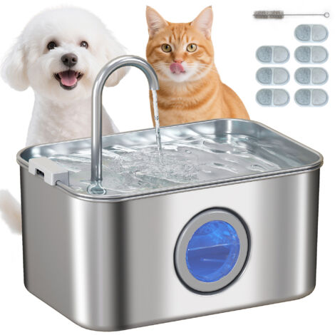 Fontaine à eau pour chat 3,2L avec filtre à charbon et pompe silencieuse