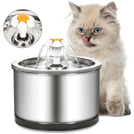 Fontaine à eau pour chat à 4 niveaux, silencieuse