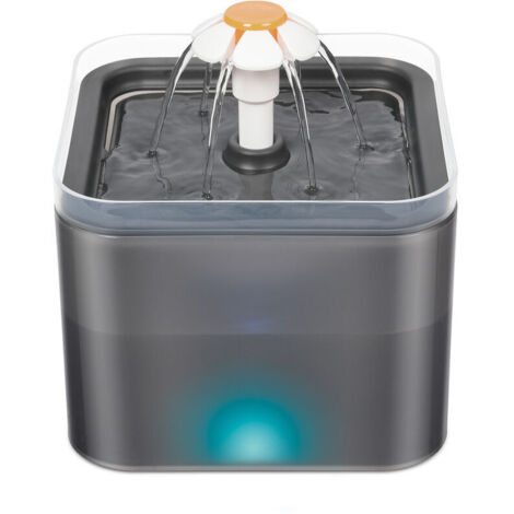 Fontaine à Eau pour Chat Chien avec LED, Distributeur Eau Automatique Ultra Silencieuse Capacité 2L