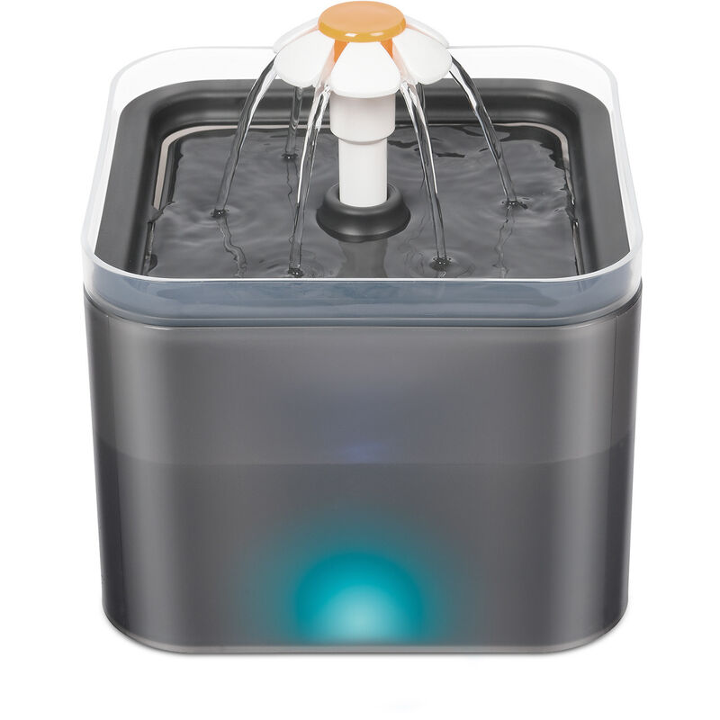 Fontaine à Eau pour Chat Chien avec led, Distributeur Eau Automatique Ultra Silencieuse Capacité 2L