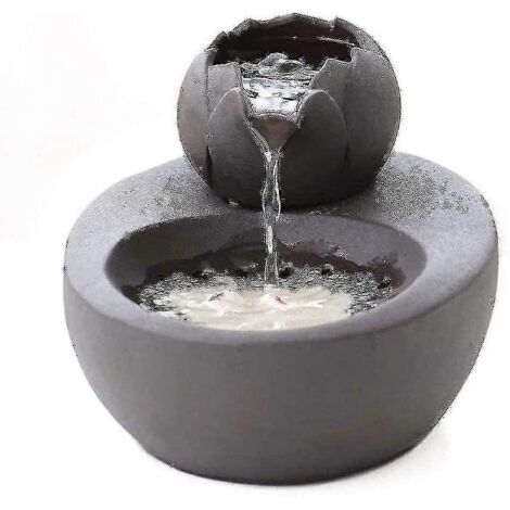 Fontaine à eau pour chat, silencieuse, en céramique noire.