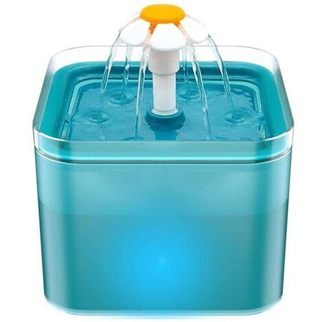 Fontaine à Eau pour Chat - Ultra Silencieux - Avec Lumière LED - 2 litres - Filtration Multiple - Fournir de l'eau Courante - Trois Modes D'écoulement de l'eau