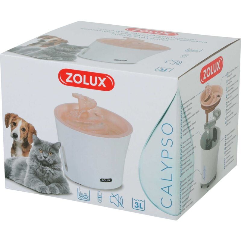 Zolux - Fontaine à eau pour chiens et chats Calypso 3 litres