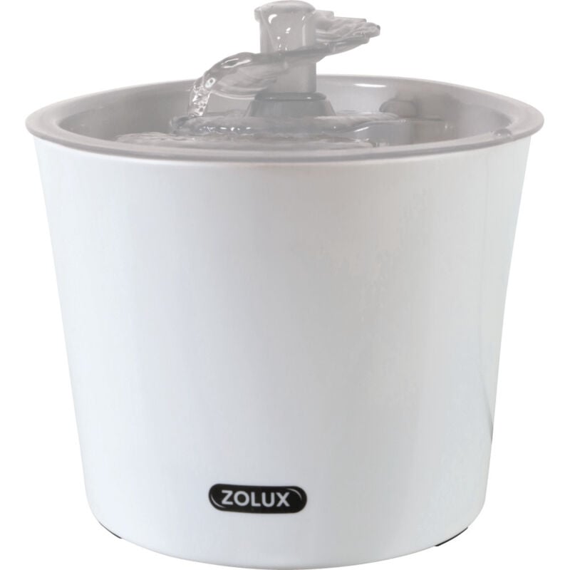 Zolux - Fontaine à eau Calypso 3 litres grise pour chat et chien