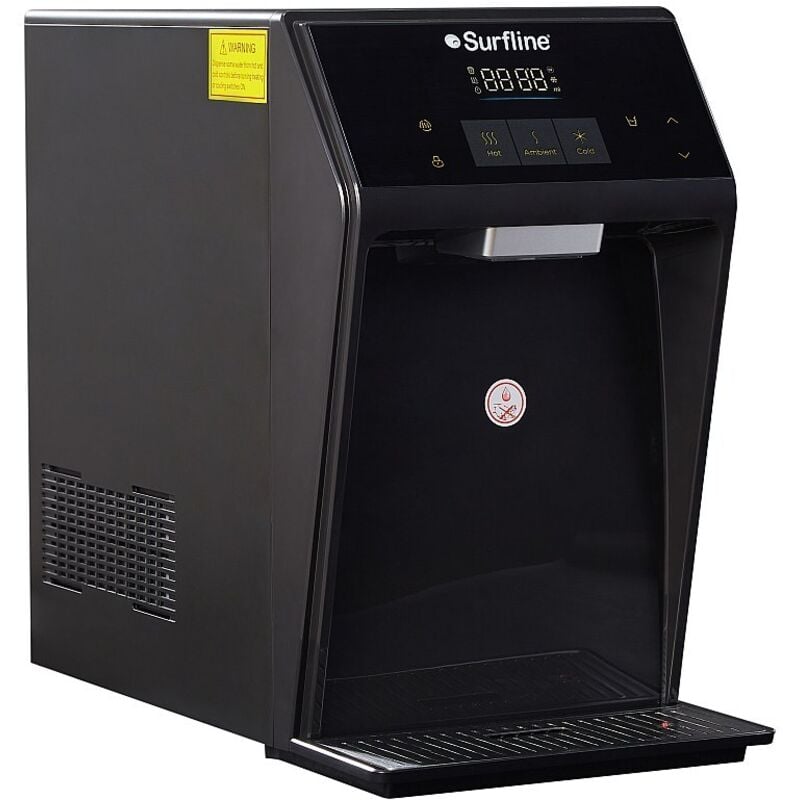 Vente-unique - Fontaine à eau purifiante compacte - eau froide/chaude - Noir - wateria