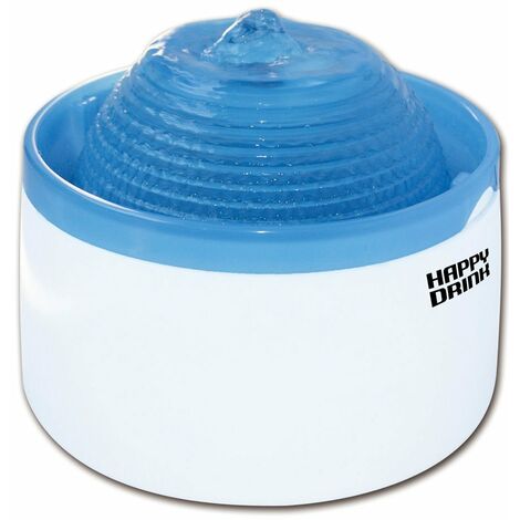 Fontaine automatique avec cartouche de charbon Happy Drink couleur bleue pour chats