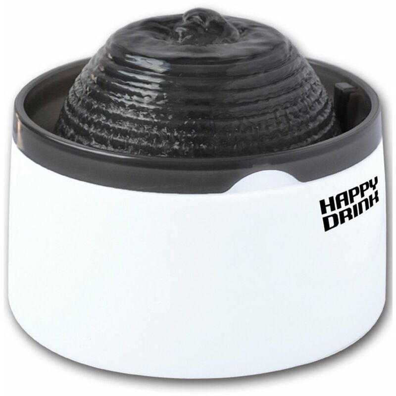 Fontaine automatique avec cartouche de charbon Happy Drink couleur noire pour chats