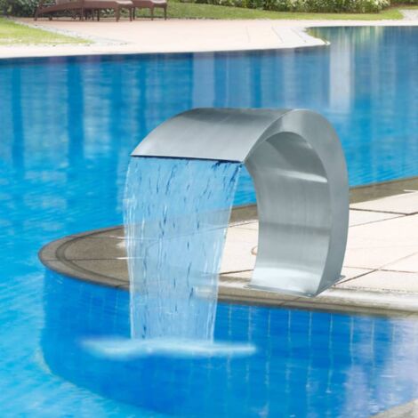 vidaXL Fontaine de piscine avec LED Acier inoxydable 30x60x45 cm
