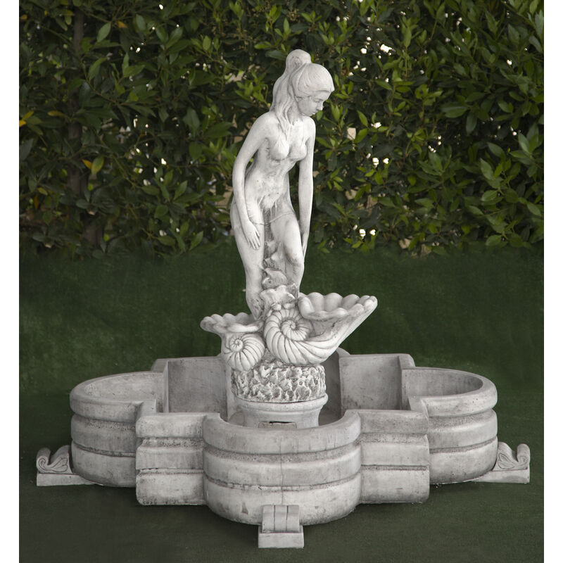 Anaparra - Fontaine centrale classique en pierre reconstituée Mujer 106x106x94cm.