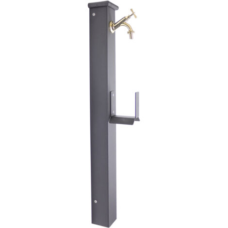 Fontaine colonne Sparta avec enrouleur de tuyau pour maison jardin extérieur avec robinet en laiton finition de votre choix : poli