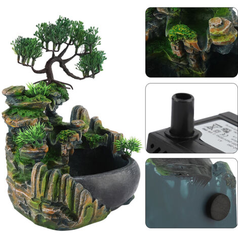 Fontaine de bureau cascade zen pour méditation, 220V avec prise UE