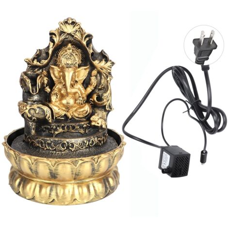 Fontaine de bureau décorative, forme unique en résine avec éclairage, ornement pour table - Prise US 110V