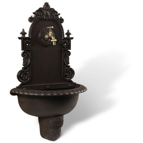 Fontaine de jardin - Aluminium - Marron - Décoration d'Autrefois