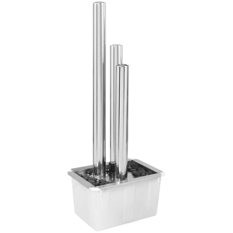 Vidaxl - Fontaine de jardin Argenté 48x34x123 cm Acier inoxydable