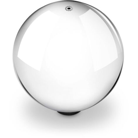 Fontaine De Jardin Décorative D'Extérieur Eau Boule Ø40 Cm Lumière Blanche Inox - Argent