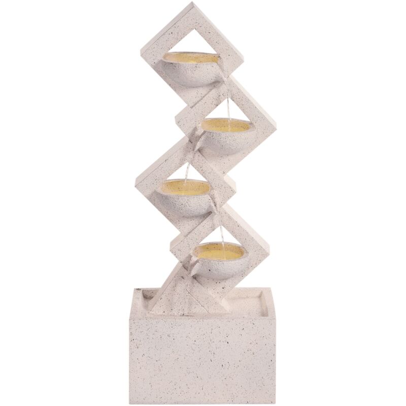 Beliani - Fontaine de Jardin en Résine Extérieur avec Éclairage led Beige Shegar